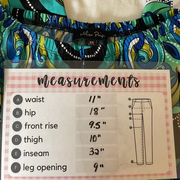 Melissa Paige XS Palazzo Pants Psychedelic Retro 70s Disco Funky Print USA - Picture 13 of 13